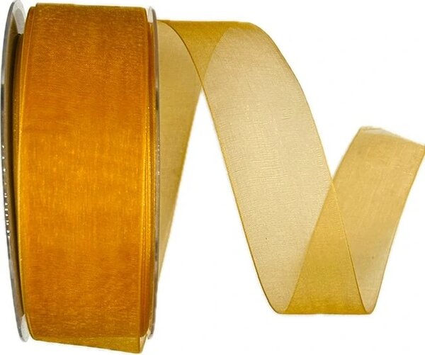 Stuha organzová BEAUTY ORGANDY CINNAMON skořicová 40mm x 50m A ( 4,- Kč/m)