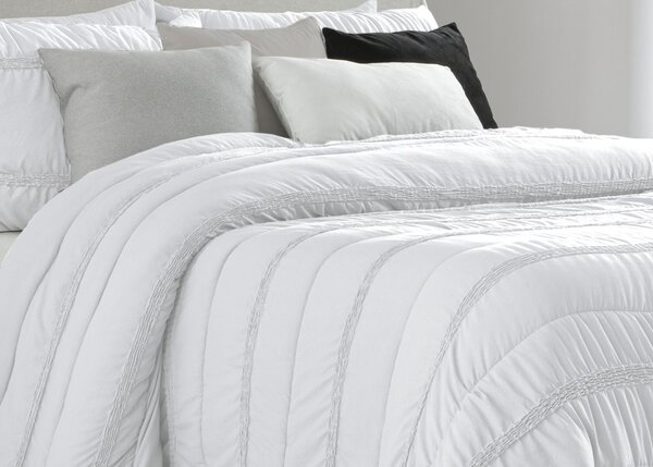 Textil Antilo Bílý přehoz Provenza White, 250x270 cm, sada se 2 povlaky na polštáře 70x50 cm