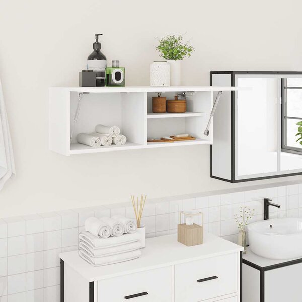 Koupelnová nástěnná skříňka bílá 80x25x30 cm kompozitní dřevo