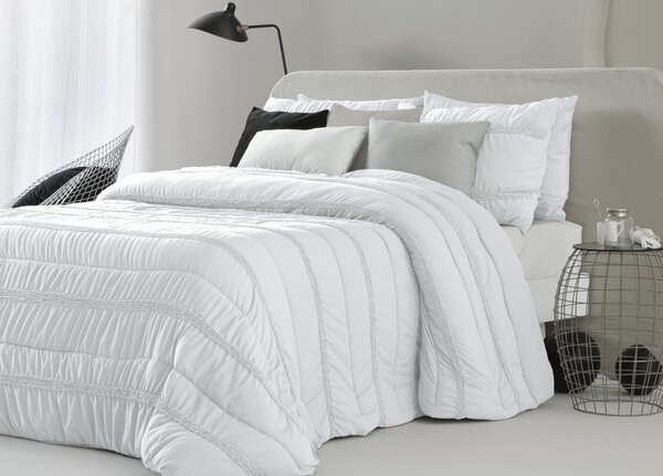 Textil Antilo Bílý přehoz Provenza White, 250x270 cm, sada se 2 povlaky na polštáře 70x50 cm