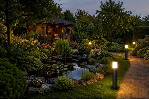 Venkovní lampa LOPPA 1xE27/60W/230V 45 cm IP44 černá
