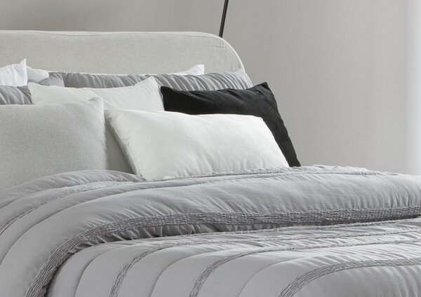 Textil Antilo Šedý přehoz Provenza Perla, 250x270 cm, sada se 2 povlaky na polštáře