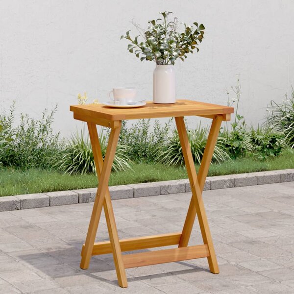 Skládací zahradní stůl 50 x 36 x 60 cm masivní akáciové dřevo