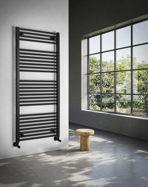 Aqualine Aqualine, DIRECT topné těleso s bočním připojením 600x1320 mm, černá matná, ILR36B