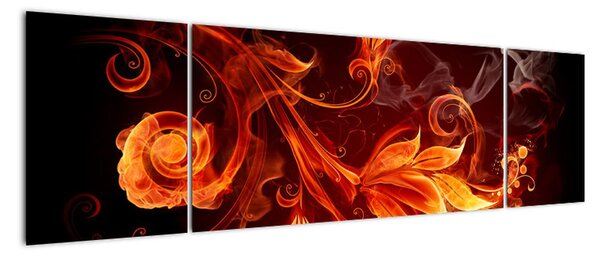 Abstraktní oheň - obraz (170x50cm)
