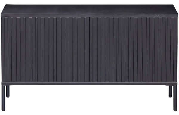 WOOOD Černý borovicový TV stolek Gravia 100 x 44 cm