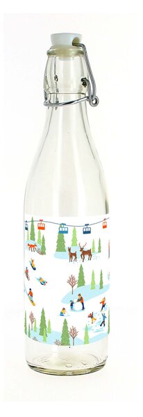 Skleněná láhev s patentním uzávěrem TORO 540ml lyžaři
