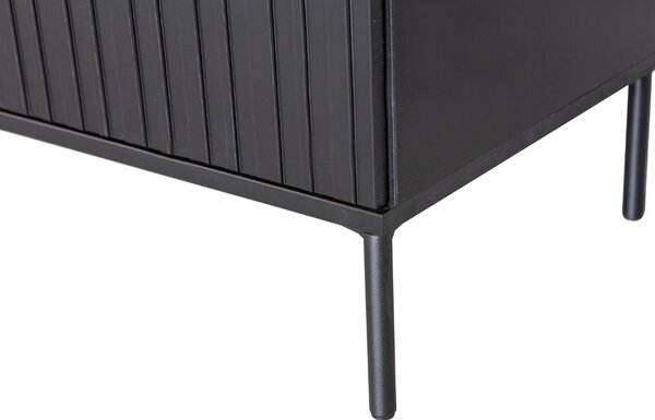 WOOOD Černý borovicový TV stolek Gravia 100 x 44 cm