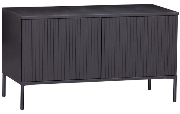 WOOOD Černý borovicový TV stolek Gravia 100 x 44 cm