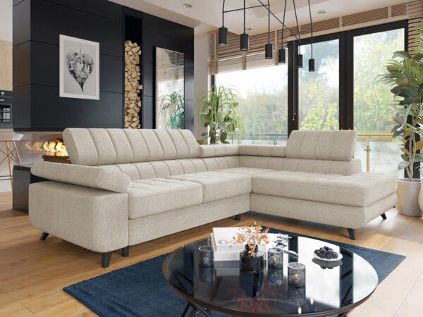 Rohová sedací souprava s funkcí spaní Elsie Premium, Potah: Baloo 2074, Strana: pravá 5903211327636