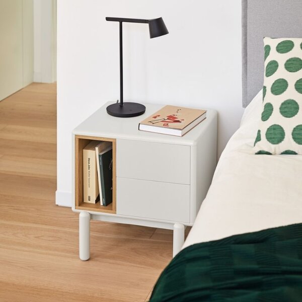 -25 % Dny MOMENTI– Krémově bílý lakovaný noční stolek Teulat Corvo 48 x 35 cm