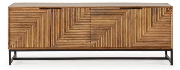 TV stolek z mangového dřeva v přírodní barvě 160x58x40 cm Nereida – MOME
