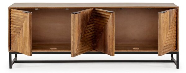 TV stolek z mangového dřeva v přírodní barvě 160x58x40 cm Nereida – MOME