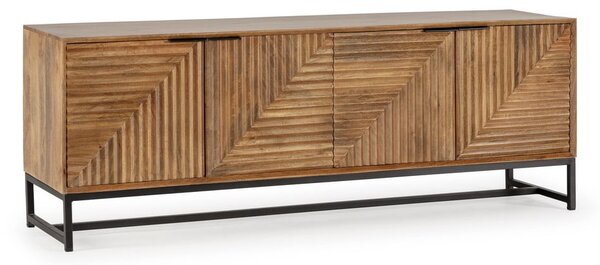 TV stolek z mangového dřeva v přírodní barvě 160x58x40 cm Nereida – MOME