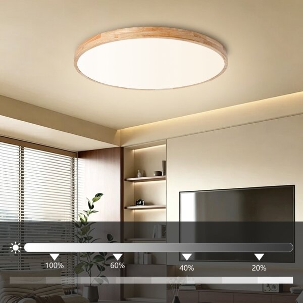 Brilagi - LED Stmív. svítidlo WOODLINE LED/100W/230V 3000-6000K dub pr. 80 cm+DO