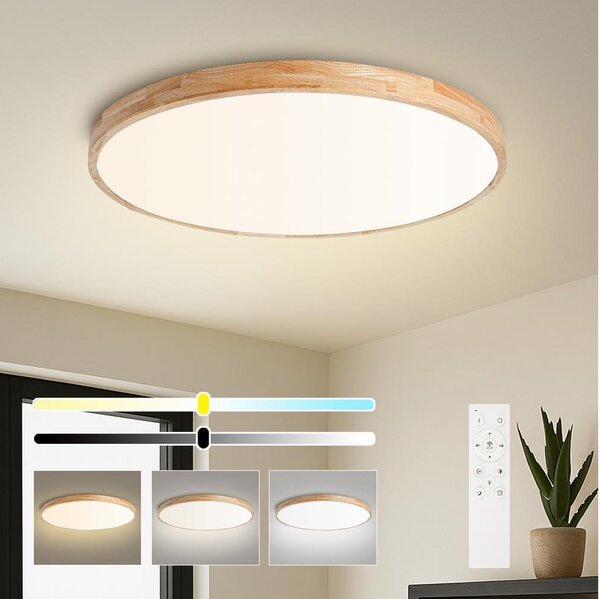 Brilagi - LED Stmív. svítidlo WOODLINE LED/100W/230V 3000-6000K dub pr. 80 cm+DO