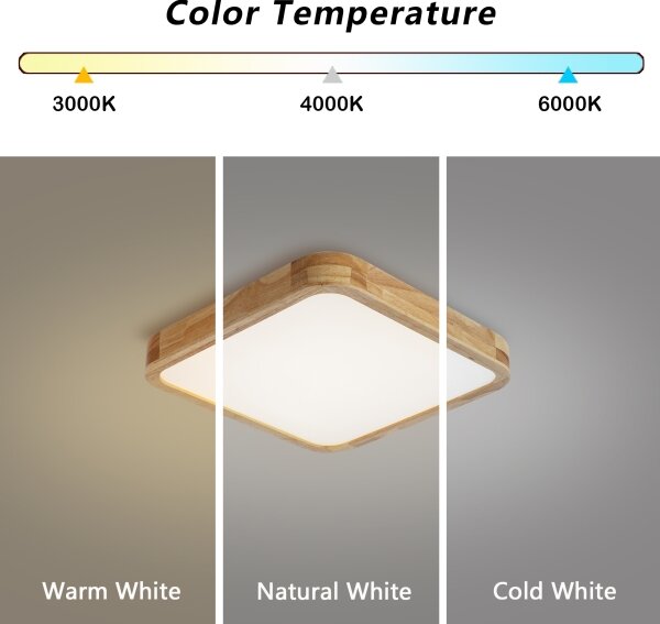 Brilagi - LED Stmív. svítidlo WOODLINE SQUARE LED/48W/230V dub 40x40 cm + DO