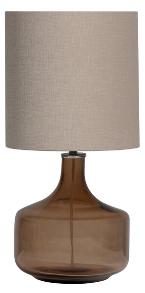 Hoorns Hnědá skleněná stolní lampa Lina 45 cm