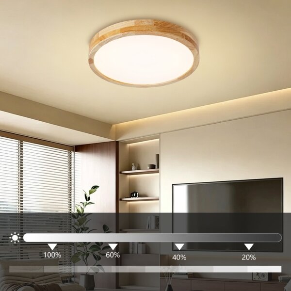 Brilagi - LED Stmív. svítidlo WOODLINE LED/48W/230V 3000-6000K dub pr. 40 cm +DO