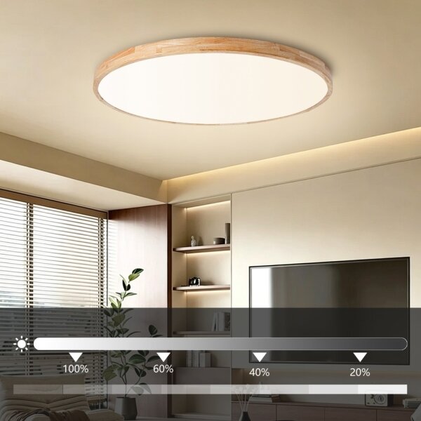 Brilagi -LED Stmív. svítidlo WOODLINE LED/128W/230V 3000-6000K dub pr. 100 cm+DO