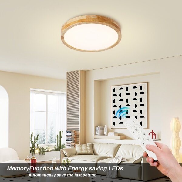 Brilagi - LED Stmív. svítidlo WOODLINE LED/48W/230V 3000-6000K dub pr. 40 cm +DO