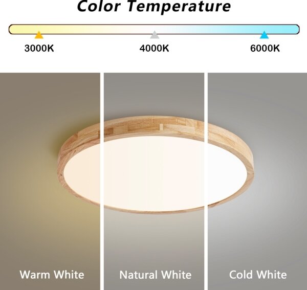 Brilagi - LED Stmív. svítidlo WOODLINE LED/72W/230V 3000-6000K dub pr. 60 cm +DO