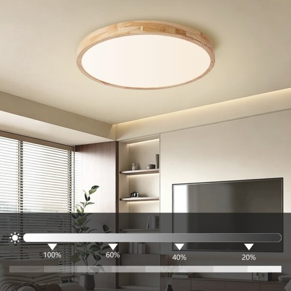 Brilagi - LED Stmív. svítidlo WOODLINE LED/72W/230V 3000-6000K dub pr. 60 cm +DO