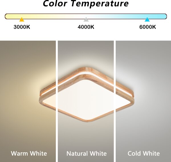 Brilagi - LED Stmív. svítidlo MOLINA SQUARE LED/48W/230V dub 40x40 cm + DO