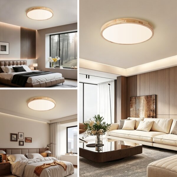 Brilagi - LED Stmív. svítidlo WOODLINE LED/72W/230V 3000-6000K dub pr. 60 cm +DO