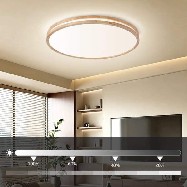 Brilagi - LED Stmív. svítidlo MOLINA LED/100W/230V 3000-6000K dub pr. 80 cm +DO