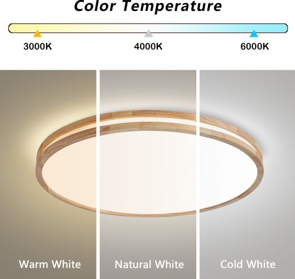 Brilagi - LED Stmív. svítidlo MOLINA LED/100W/230V 3000-6000K dub pr. 80 cm +DO