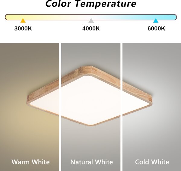 Brilagi - LED Stmív. svítidlo WOODLINE SQUARE LED/80W/230V dub 60x60 cm + DO