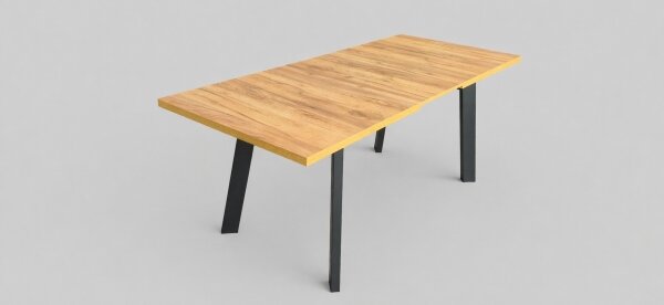 Rozkládací jídelní stůl KERNO 150/190x80 cm dub craft/černá