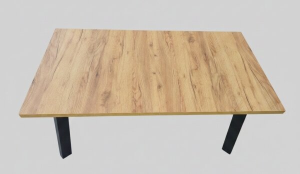 Rozkládací jídelní stůl KERNO 150/190x80 cm dub craft/černá