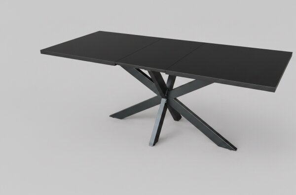 Rozkládací jídelní stůl SAMLE 150/190x80 cm černá