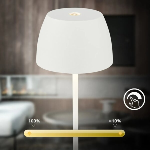 Briloner - LED Stm nab dot ven stolní lampa MINI LED/2,5W/5V IP44 1800 mAh bílá