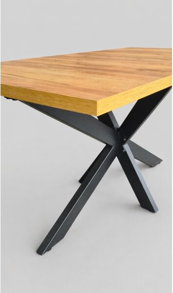 Rozkládací jídelní stůl SAMLE 150/190x80 cm dub craft/černá