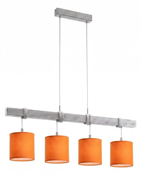 Brilagi - LED Lustr na lanku NUBILA 4xE27/60W/230V šedá/oranžová