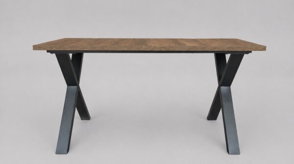 Rozkládací jídelní stůl DOMO 150/190x80 cm dub lefkas/černá