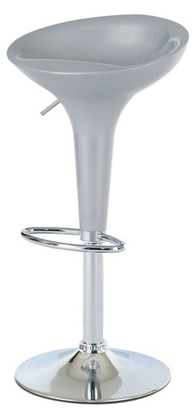 Barová židle stříbrná plast AUB-9002 SIL