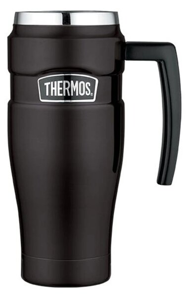 Thermos Termohrnek nerezový těsnící s madlem 0,47l matně černý