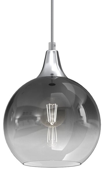 Závěsné svítidlo Monte, 1x grafitové skleněné stínítko, (fi 20cm), s