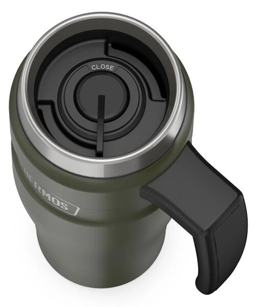 Thermos Termohrnek nerezový těsnící s madlem 0,47l vojenská zelená
