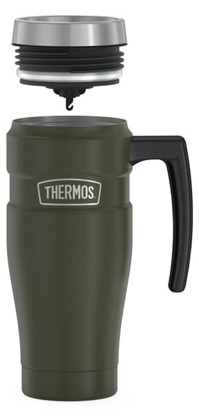 Thermos Termohrnek nerezový těsnící s madlem 0,47l vojenská zelená