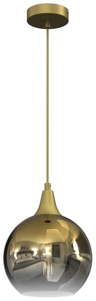 Závěsné svítidlo Monte, 1x zlaté skleněné stínítko, (fi 20cm), g