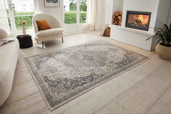 Hanse Home, Kusový koberec Terrain 105605 Orken Cream Grey, 120x170, béžová, ložnice
