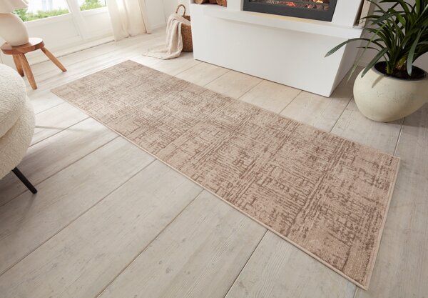 Hanse Home, Kusový koberec Terrain 105603 Sole Cream Brown, 80x200, hnědá, ložnice
