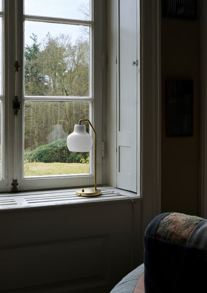 Stolní lampa VL Ring Crown Glossy White Opal Glass