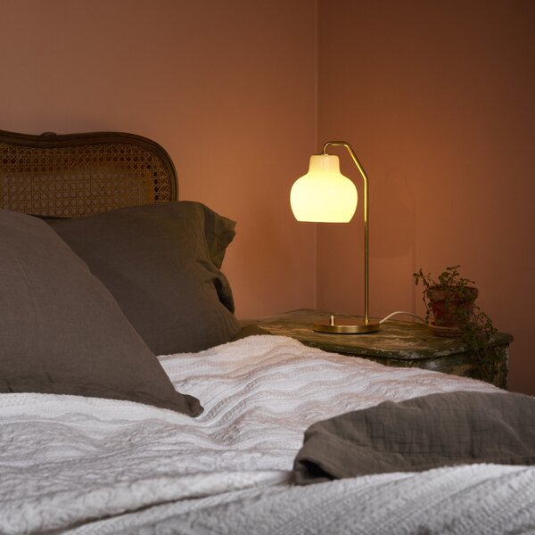 Stolní lampa VL Ring Crown Glossy White Opal Glass