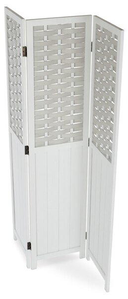 Elegantní bílý paraván LIVARO z masivu pro moderní interiéry